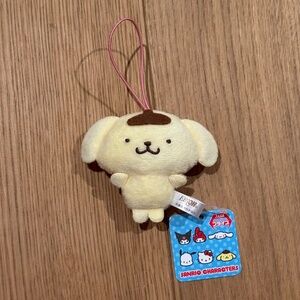 Sanrio Pompompurin Japan Exclusive Plush Keychain - Full Body Design NWT
